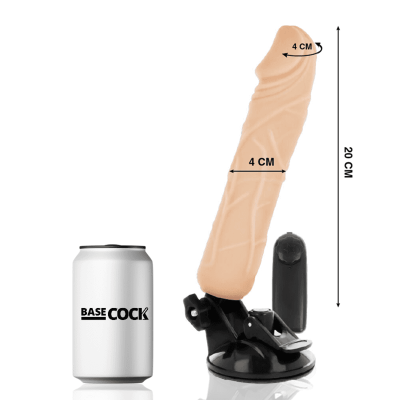 BASECOCK - VIBRADOR REALÍSTICO CONTROL REMOTO 20 CM -O- 4 CM 4