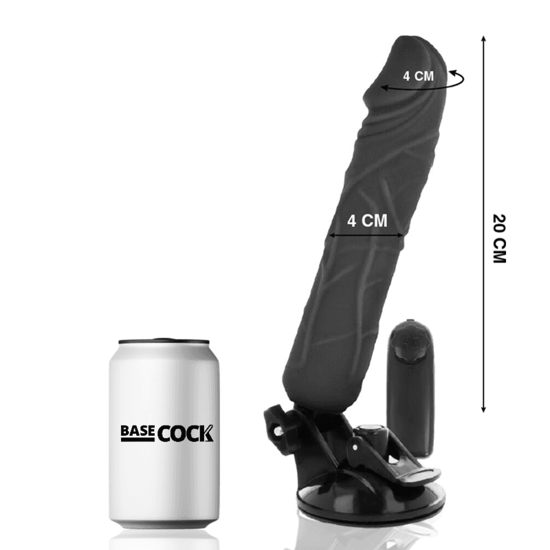 BASECOCK - VIBRADOR REALÍSTICO CONTROL REMOTO 20 CM -O- 4 CM 3