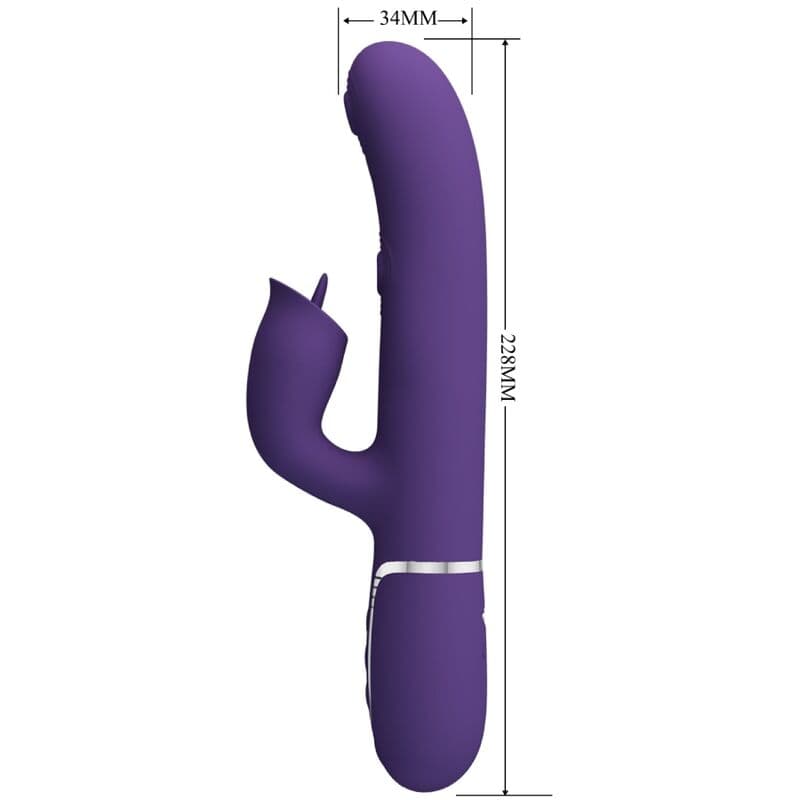 PRETTY LOVE - RABBIT VIBRATOR WITH LICKING PURPLE 2