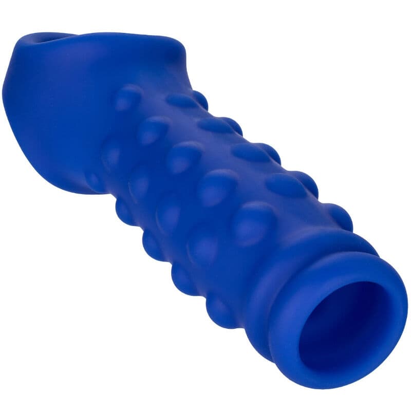 CALEXOTICS - ADMIRAL BEADED PENIS COVER LIQUID SILICONE BLUE 2