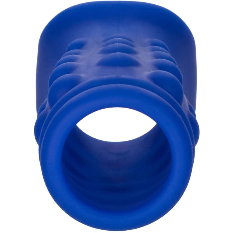 CALEXOTICS - ADMIRAL BEADED PENIS COVER LIQUID SILICONE BLUE 3