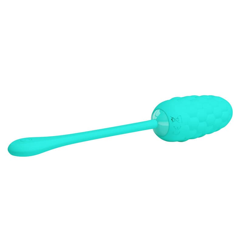 PRETTY LOVE - VIBRATING EGG WITH AQUA GREEN RECHARGEABLE MARINE TEXTURE 4