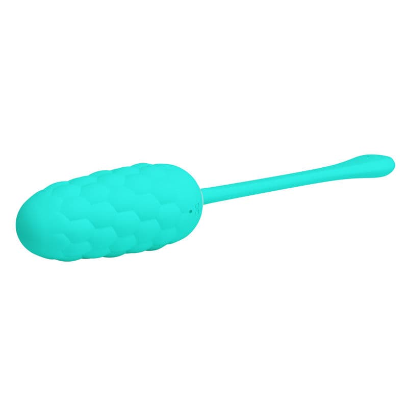PRETTY LOVE - VIBRATING EGG WITH AQUA GREEN RECHARGEABLE MARINE TEXTURE 5