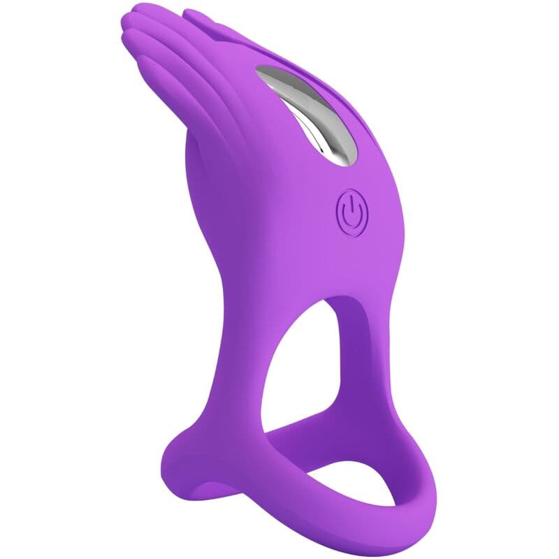 PRETTY LOVE - SILAS VIBRANT PENIS RING 7 VIBRATIONS PURPLE SILICONE 5