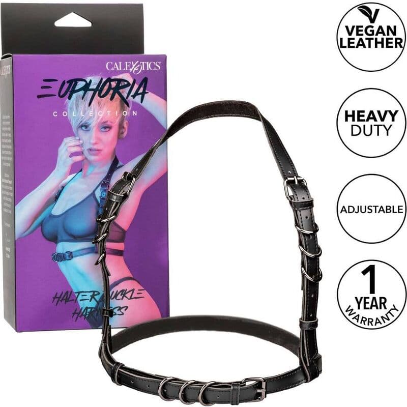 CALEXOTICS - EUPHORIA HALTER BUCKLE HARNESS BLACK 5