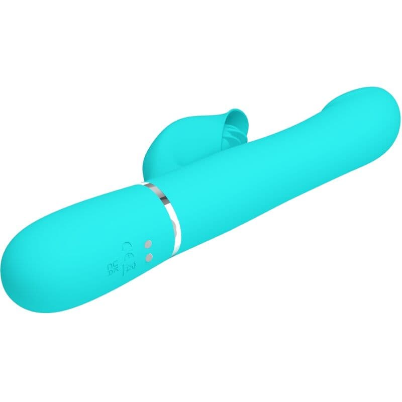 PRETTY LOVE - RABBIT VIBRATOR PEARLS AQUA GREEN 5