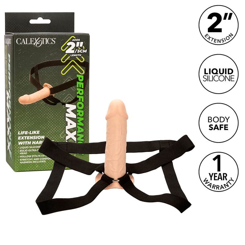 CALEXOTICS - PERFORMANCE MAXX LIFE-LIKE EXTENSION WITH HARNESS LIGHT SKIN 2