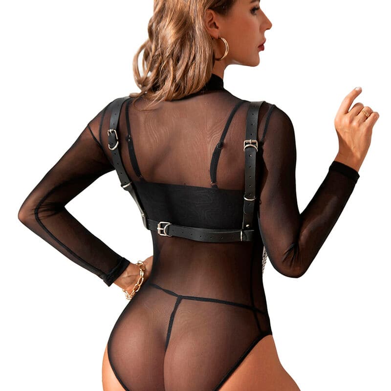 SUBBLIME - HARNESS BRA WITH CHAINDETAIL ONE SIZE 5