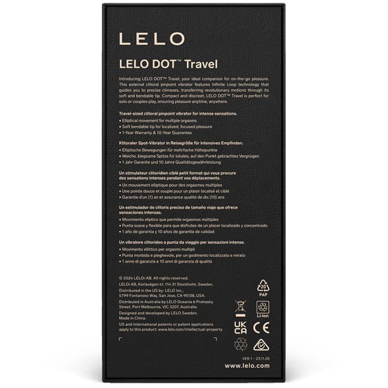 LELO - DOT TRAVEL CLITORIS STIMULATOR PINK 3