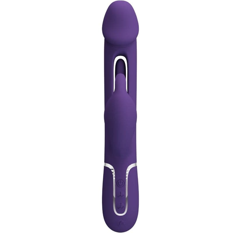 PRETTY LOVE - KAMPAS RABBIT 3 IN 1 MULTIFUNCTION VIBRATOR WITH TONGUE VIOLET 3