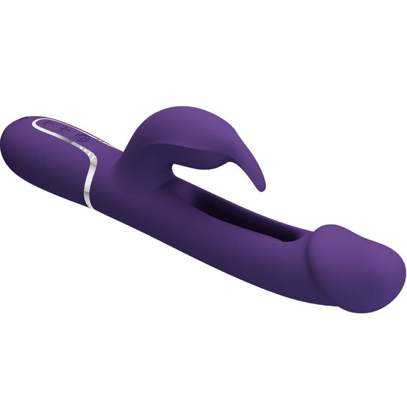 PRETTY LOVE - KAMPAS RABBIT 3 IN 1 MULTIFUNCTION VIBRATOR WITH TONGUE VIOLET 5