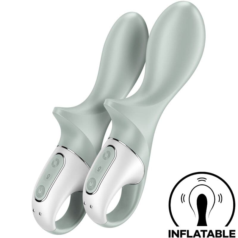 SATISFYER - AIR PUMP BOOTY 3 INFLATABLE ANAL VIBRATOR GREYGREEN 2