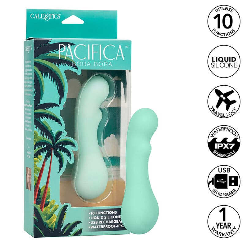 CALEXOTICS - PACIFICA BORA BORA ESTIMULATOR G SPOT 10 VIBRATIONS AQUA 2
