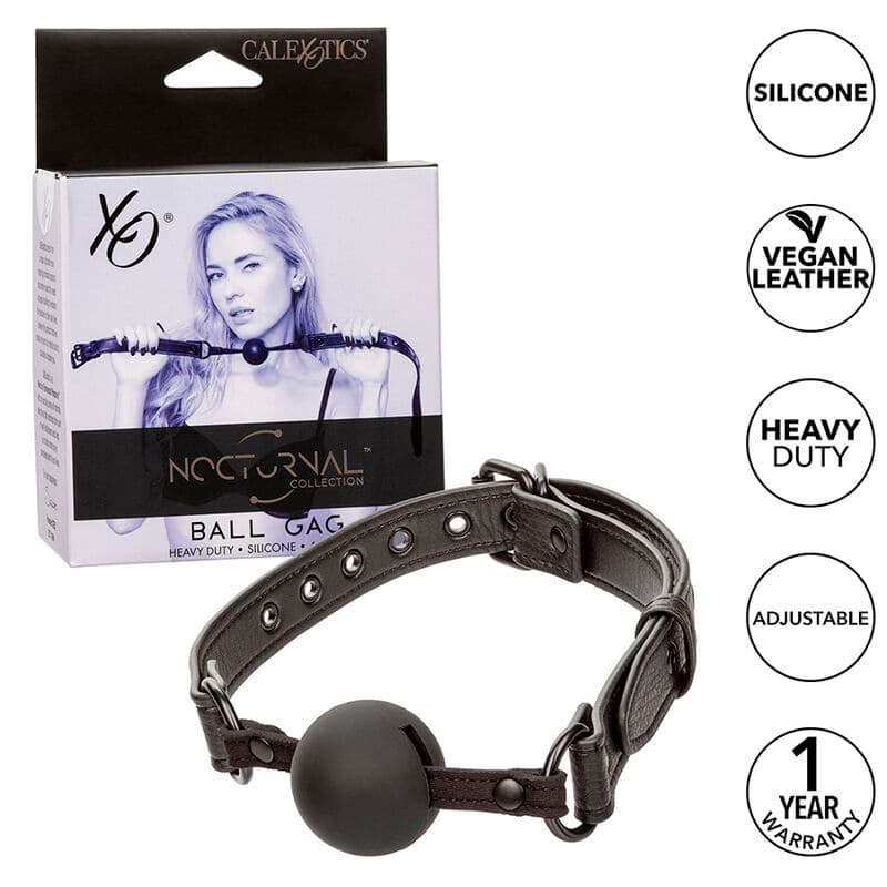 CALEXOTICS - NOCTURNAL BALL GAG SILICONE BLACK 2
