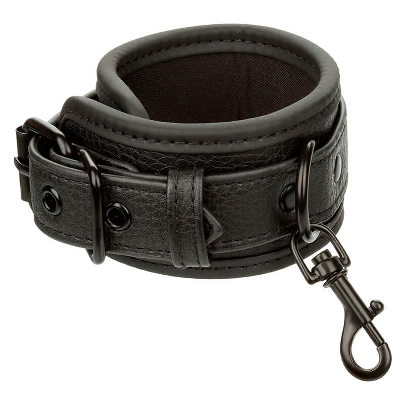CALEXOTICS - NOCTURNAL LEATHER WRIST CUFFS ADJUSTABLE BLACK 5