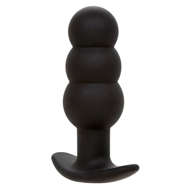 CALEXOTICS - ROCK BOTTOM BEADED ANAL PLUG 10 VIBRATIONS SILICONE BLACK 3