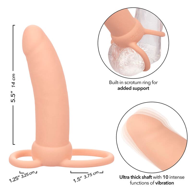 CALEXOTICS - MAXX THICK DUAL PENETRATOR 10 VIBRATIONS FLESH 5