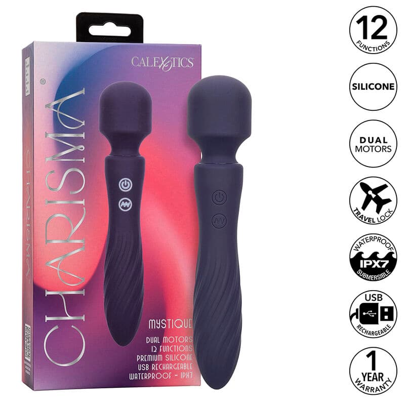 CALEXOTICS - CHARISMA MYSTIQUE MASSAGER DUAL MOTORS 12 FUNCTIONS 20,5 CM X 4.5 CM PURPLE 2