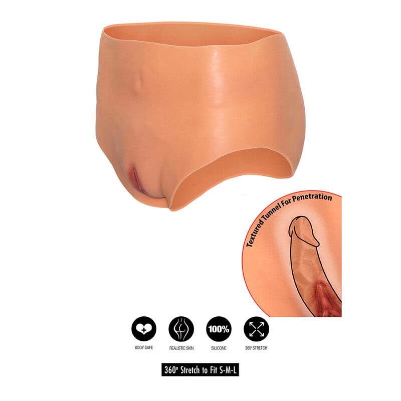 HIDDEN DESIRE - ALTER EGO OPEN VAGINA BRIEF HIGH WAIST FLESH 5