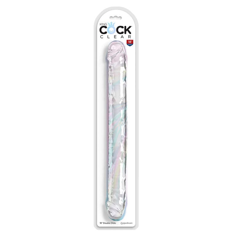 KING COCK - DOUBLE TROUBLE DOUBLE DILDO 46 CM CLEAR 4