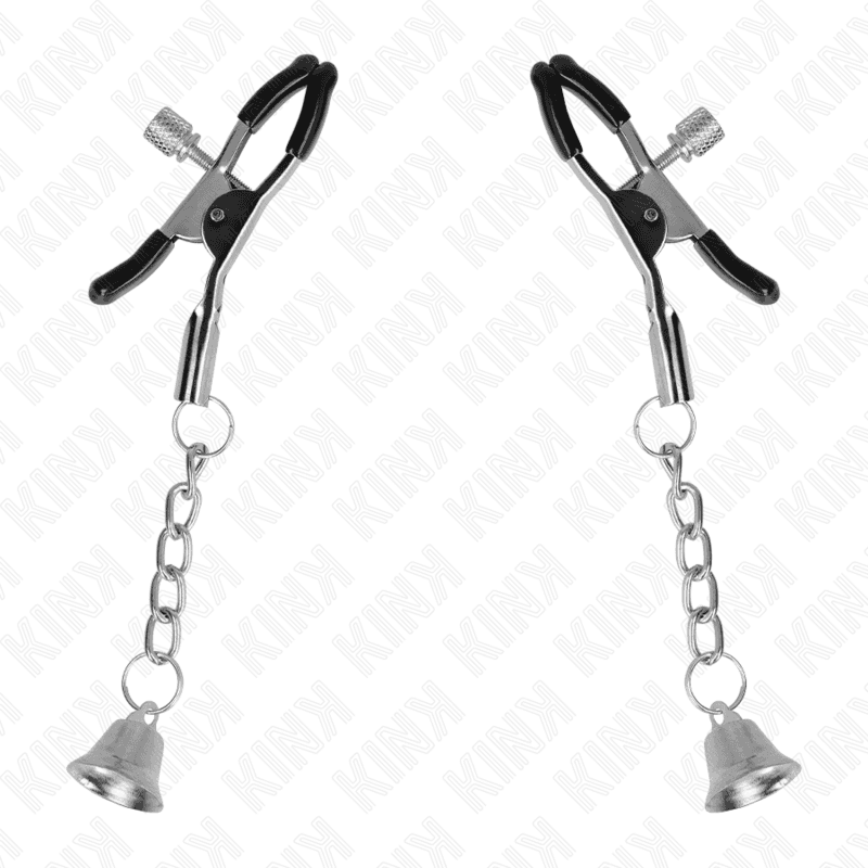 KINK - SILVER BELL PENDANT NIPPLE CLAMPS 6 CM 2