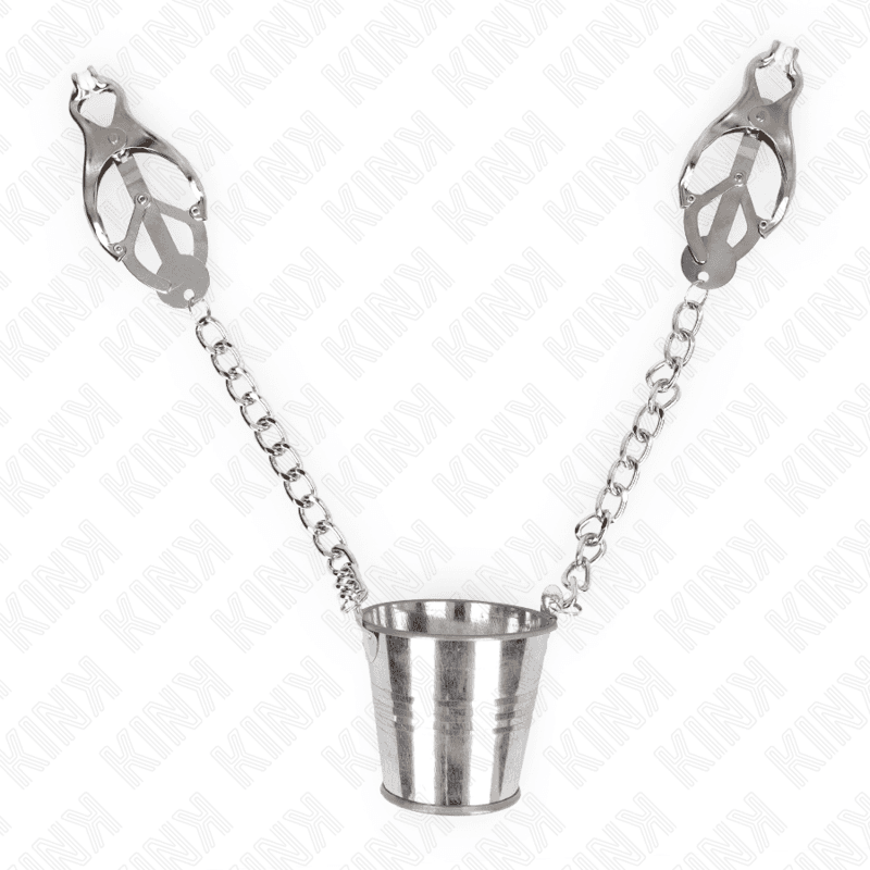 KINK - NIPPLE CLAMPS WITH A BUCKET SILVER 2