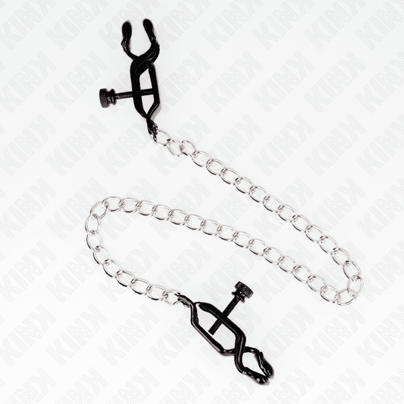 KINK - FLAT CHAIN NIPPLE CLAMPS SILVER 30 CM 2