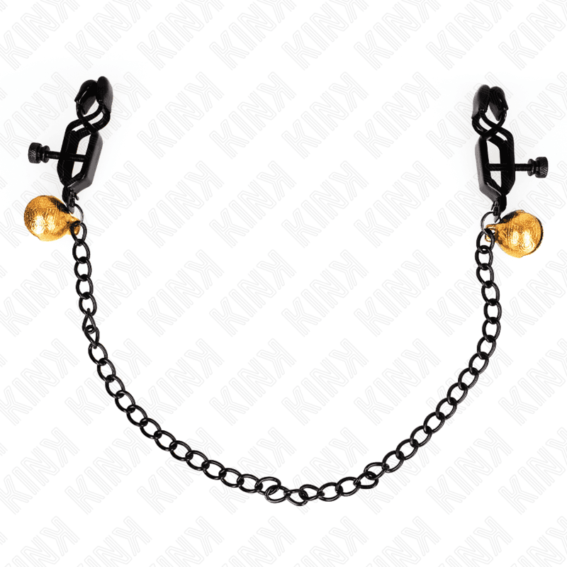 KINK - FLAT CHAIN NIPPLE CLAMPS AND BELL SILVER 30 CM 2