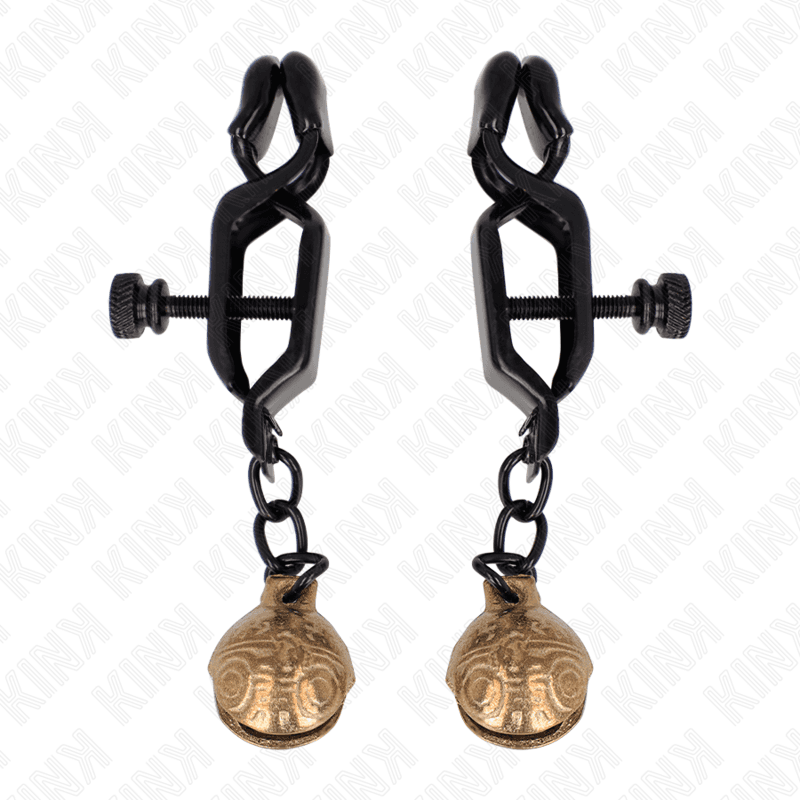 KINK - BELL JAW STYLE NIPPLE CLAMPS BLACK 7 CM 2