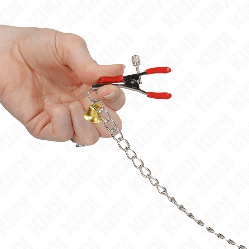 KINK - BELL TRIPLE NIPPLE AND CLIT CLAMPS RED WITH CHAIN 30 CM 5
