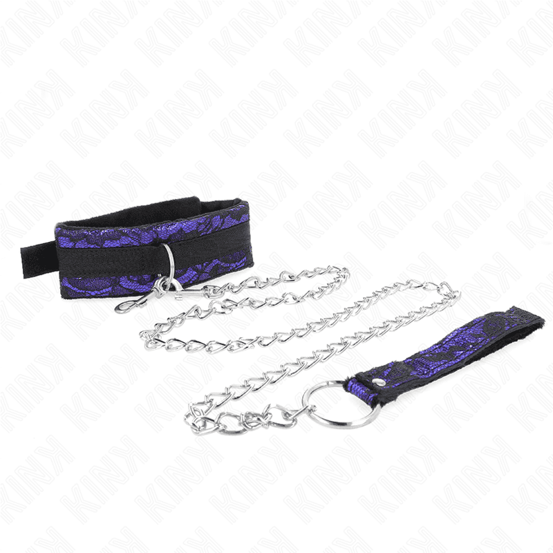 KINK - SHORT VELVET LACE NECKLACE WITH BELT 105 CM WITH NYLON TRIM 44 X 5.5 CM 5