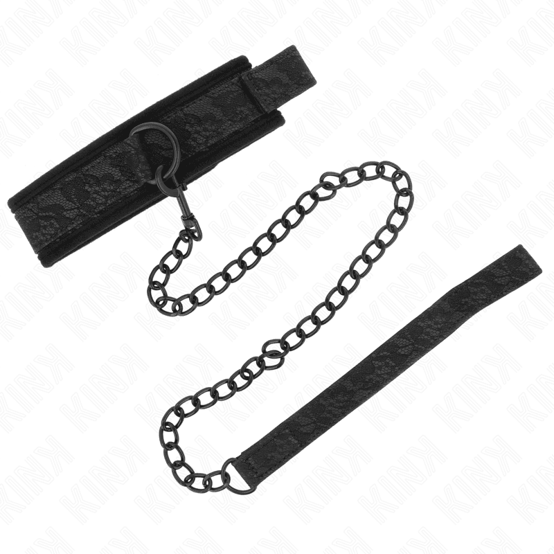 KINK - BASIC MODEL COLLAR WITH LEASH 77 CM MODEL 5 AJUSTABLE 34-54 CM X 5 CM 2