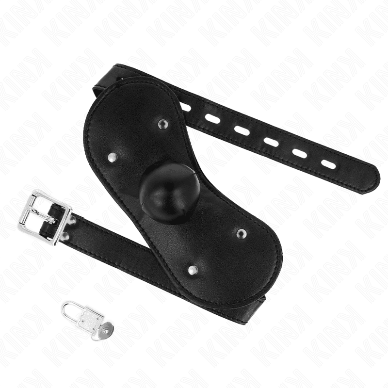 KINK - BALL GAG MOUTH MASK WITH LOCK ADJUSTABLE 42-60 CM 2