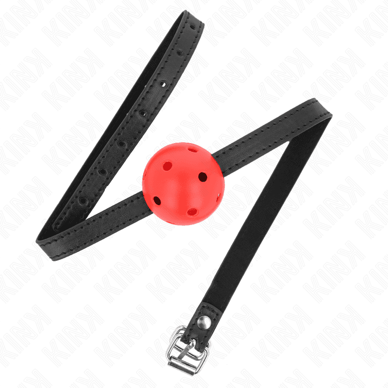 KINK - SIMPLICITY RED BREATHABLE 4.5 CM BALL GAG 62 x 1.5 CM 2