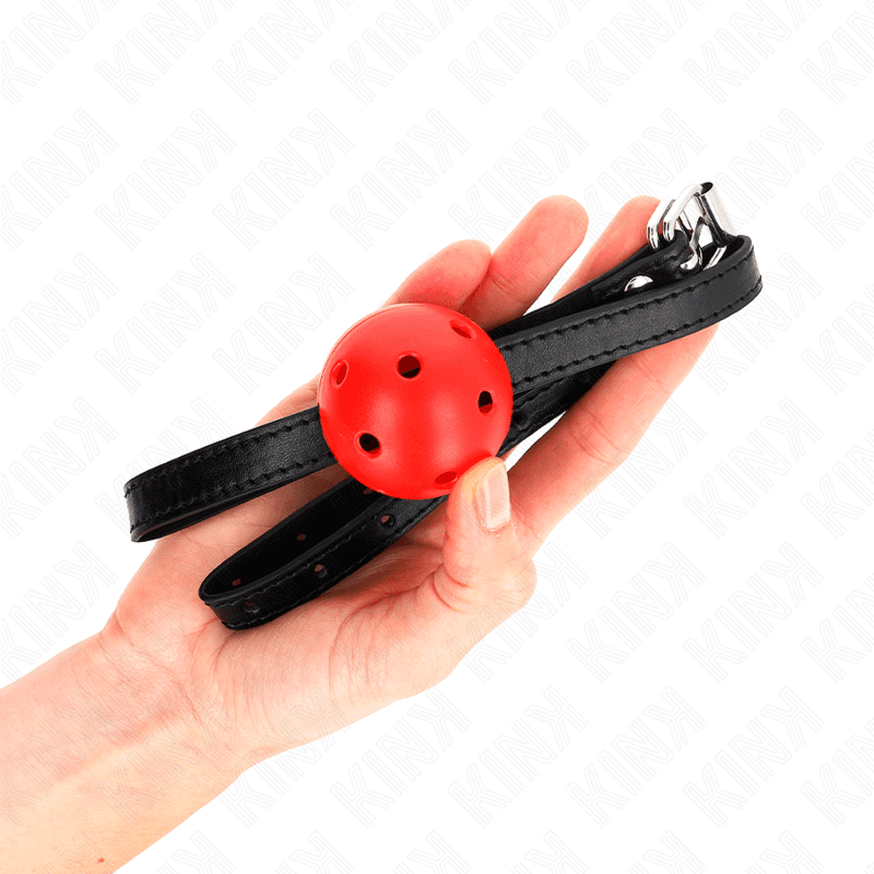 KINK - SIMPLICITY RED BREATHABLE 4.5 CM BALL GAG 62 x 1.5 CM 4