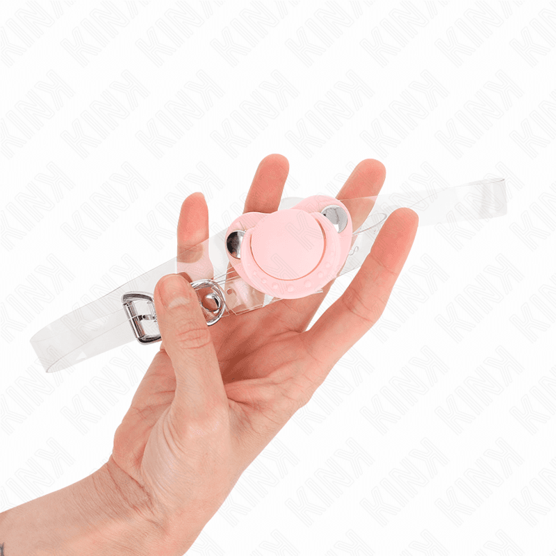 KINK - PINK PACIFIER SHAPED GAG 5.5 x 4 CM ADJUSTABLE 43-60 CM 5