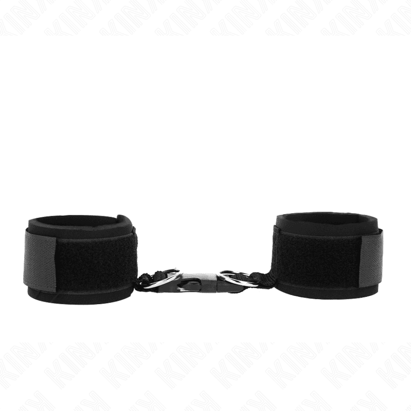 KINK - NEOPRENE HOOK&LOOP FASTENER WRIST RESTRAINTS BLACK ADJUSTABLE 22-34 CM 2