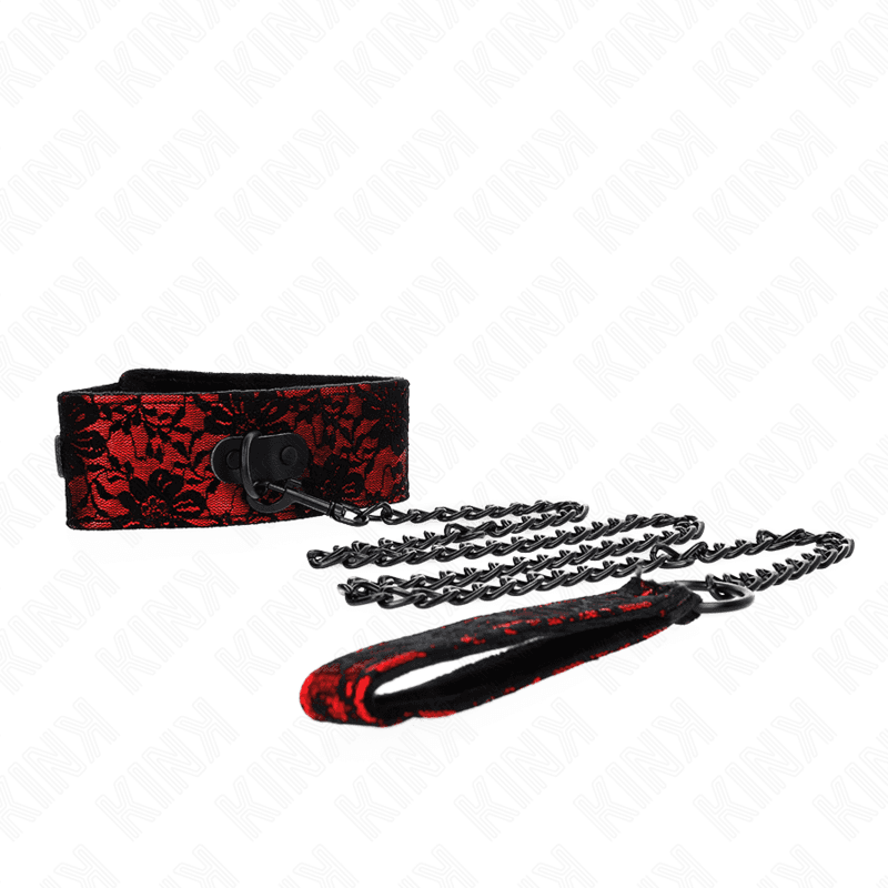 KINK - LACE NECKLACE WITH BELT WITH REAL LEATHER BELT 105 CM / 44 X 5.5 CM 5