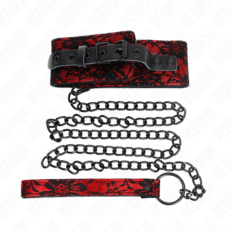 KINK - LACE NECKLACE WITH BELT WITH REAL LEATHER BELT 105 CM / 44 X 5.5 CM 2