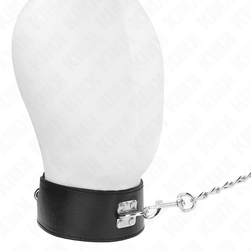 KINK - NECKLACE WITH BELT 65 CM WITH WIDE BLACK STRAP ADJUSTABLE 33.5-41 CM X 5 CM 2