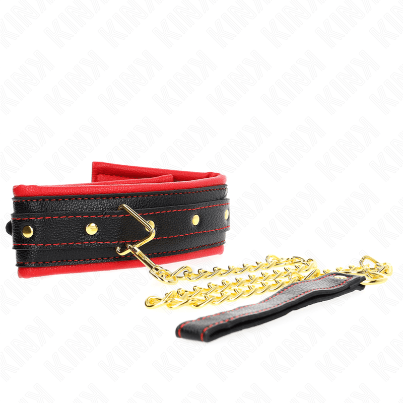 KINK - NECKLACE WITH SPONGE IMITATION LEATHER STRAP MODEL 2 ADJUSTABLE 37-54 CM X 3 CM 5