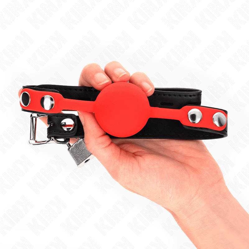 KINK - SILICONE BALL 4 CM GAG WITH LOCK 60 x 2 CM 2