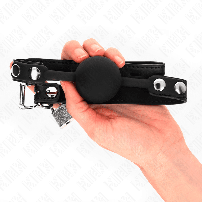 KINK - MODEL 1 SILICONE BALL 4 CM GAG WITH LOCK 60 x 2 CM 5