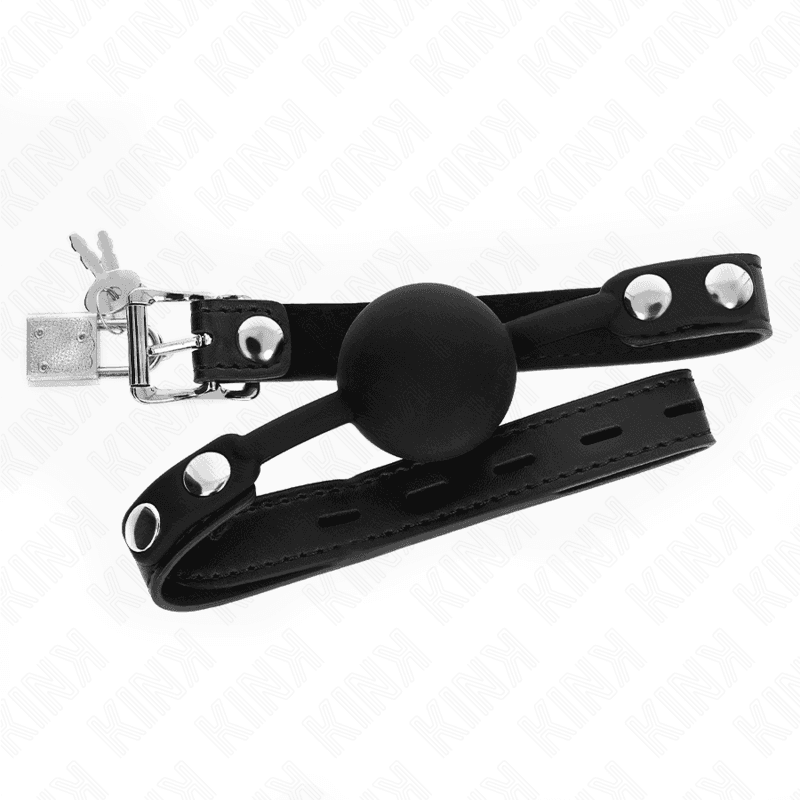 KINK - MODEL 1 SILICONE BALL 4 CM GAG WITH LOCK 60 x 2 CM 2