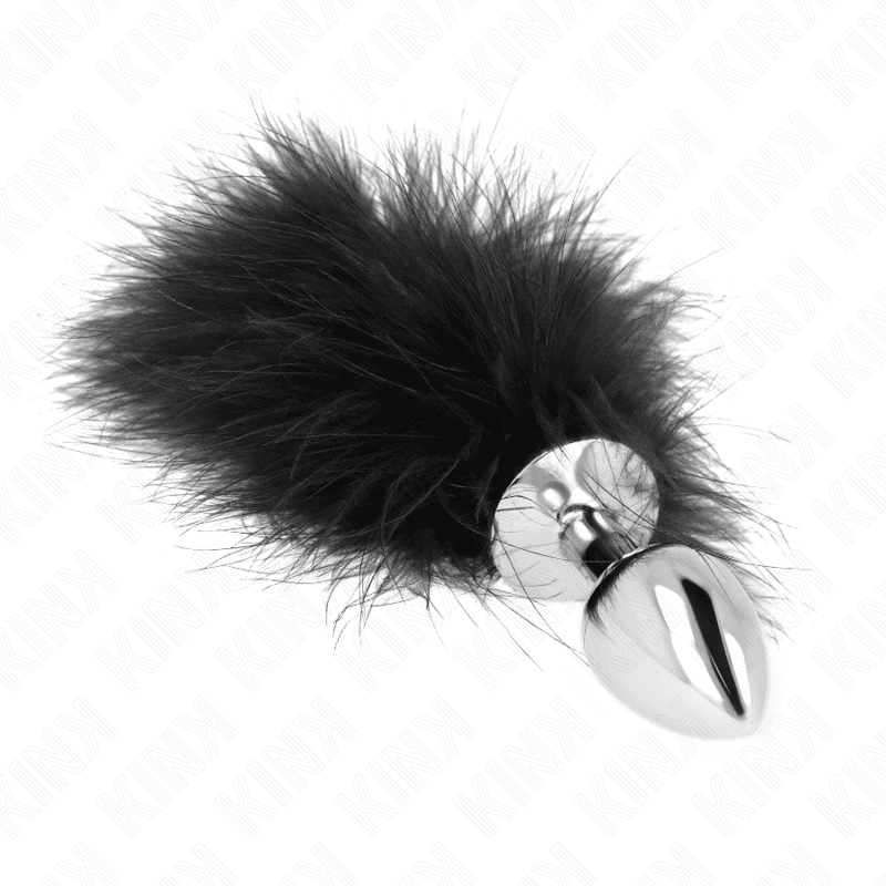 KINK - STAINLESS STEEL ANAL PLUG 11 x 7 CM WITH FEATHER 11 CM 5