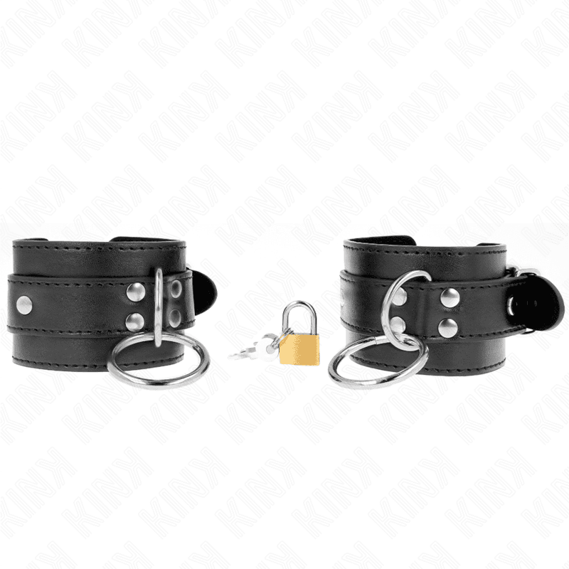 KINK - O-RING LOCKED WRIST RESTRAINTS BLACK ADJUSTABLE 20-28 CM X 5.5 CM 2