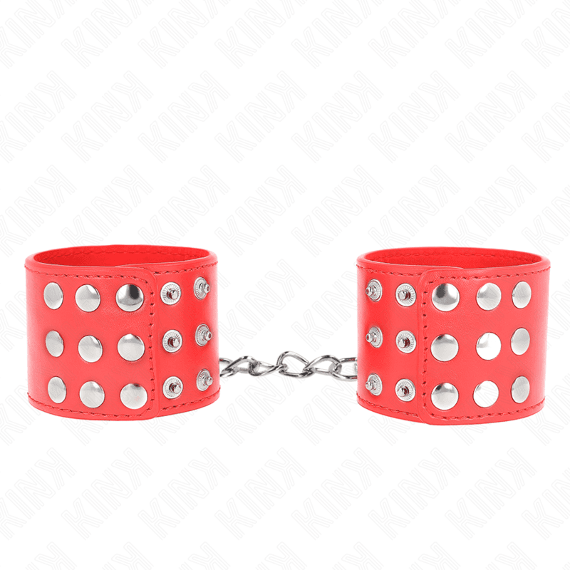 KINK - WRIST RESTRAINTS WITH SNAP FASTEN RED ADJUSTABLE 19-24 CM X 5.5 CM 2