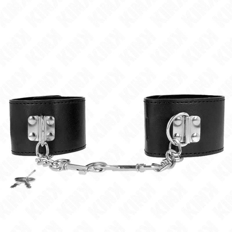 KINK - WRIST RESTRAINTS WITH PADLOCK CLOSURE BLACK ADJUSTABLE 16-23 CM X 5.5 CM 2