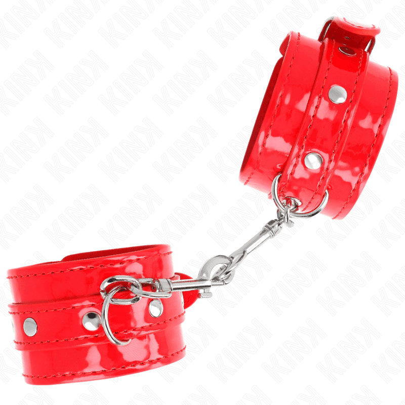 KINK - SHINY HAND CUFFS RED ADJUSTABLE 23-33 CM 5