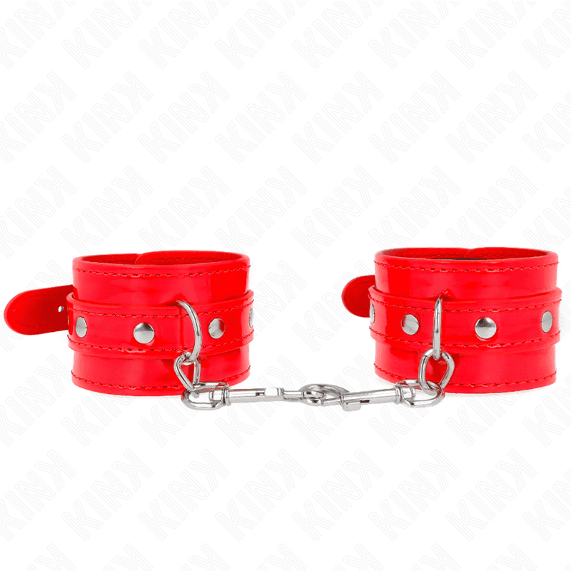 KINK - SHINY HAND CUFFS RED ADJUSTABLE 23-33 CM 2